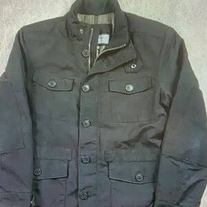 Men's Classic Black Military Jacket